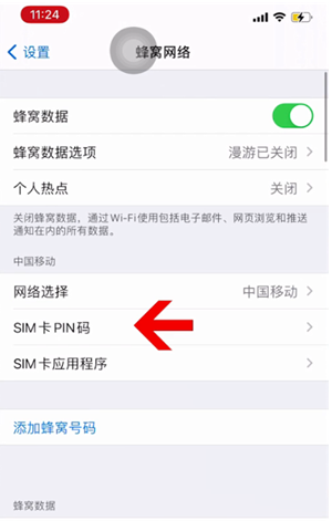 嵊州苹果14维修网分享如何给iPhone14的SIM卡设置密码 