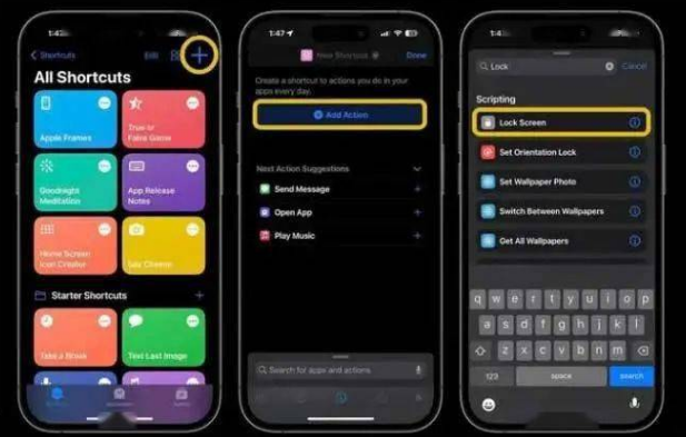 嵊州苹果14锁屏维修店分享iPhone14升级iOS16.4后如何创建锁屏快捷方式 